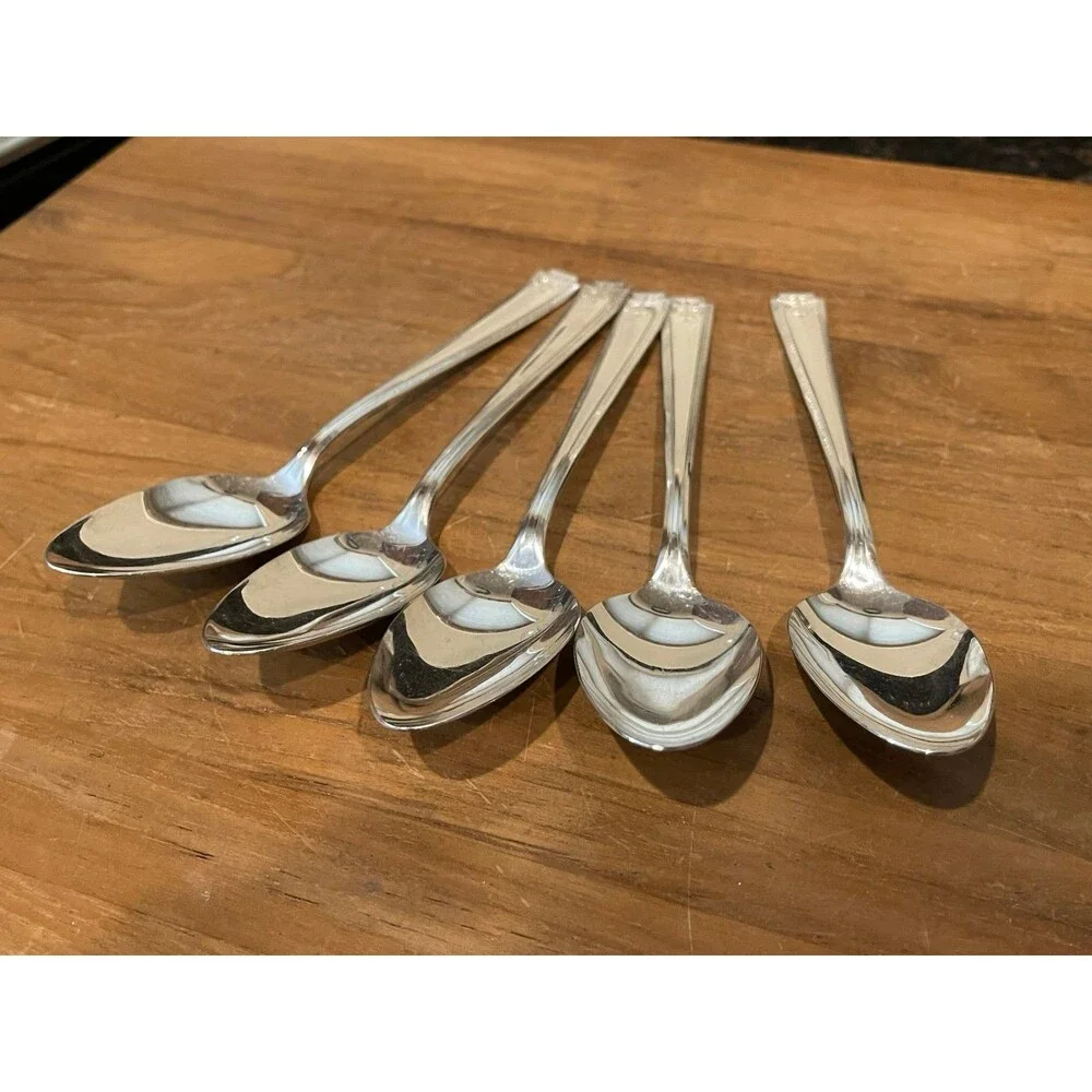 5 Vintage Viceroy Plate USA Silverplate tablespoons